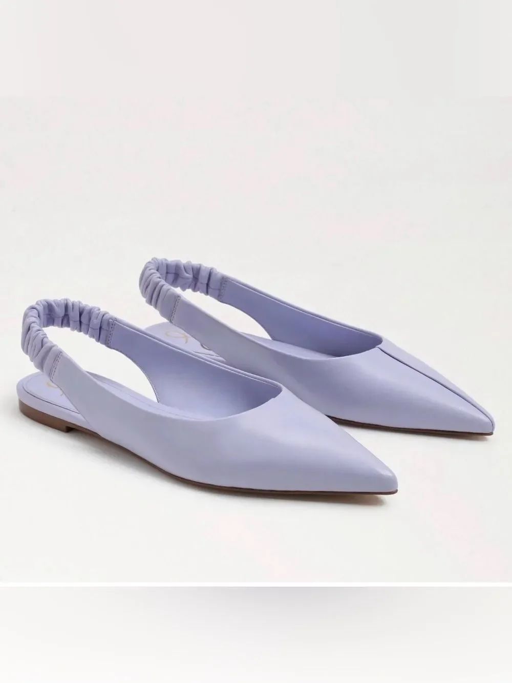 Sam Edelman Misty Lilac Pointed Toe Leather Slingback Flat Shoes(Size 8.5M)